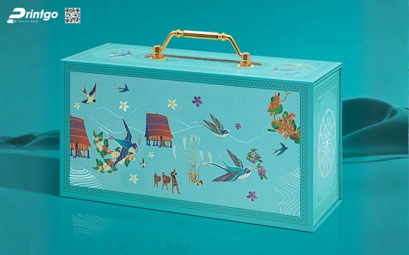 Mẫu hộp quà tết không rượu hình chữ nhật Mẫu hộp quà tết không rượu hình chữ nhật