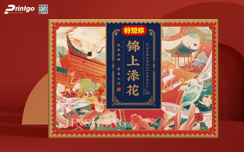 Mẫu hộp quà tết không rượu hình chữ nhật Mẫu hộp quà tết không rượu hình chữ nhật