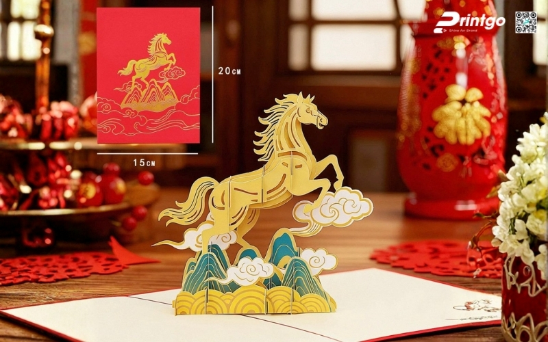 Kích thước của các mẫu thiệp chúc mừng năm mới con ngựa phổ biến Kích thước của các mẫu thiệp chúc mừng năm mới con ngựa phổ biến