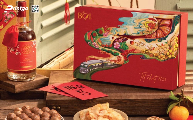 Kỹ thuật gia công và in ấn hộp quà tết 6 món Kỹ thuật gia công và in ấn hộp quà tết 6 món