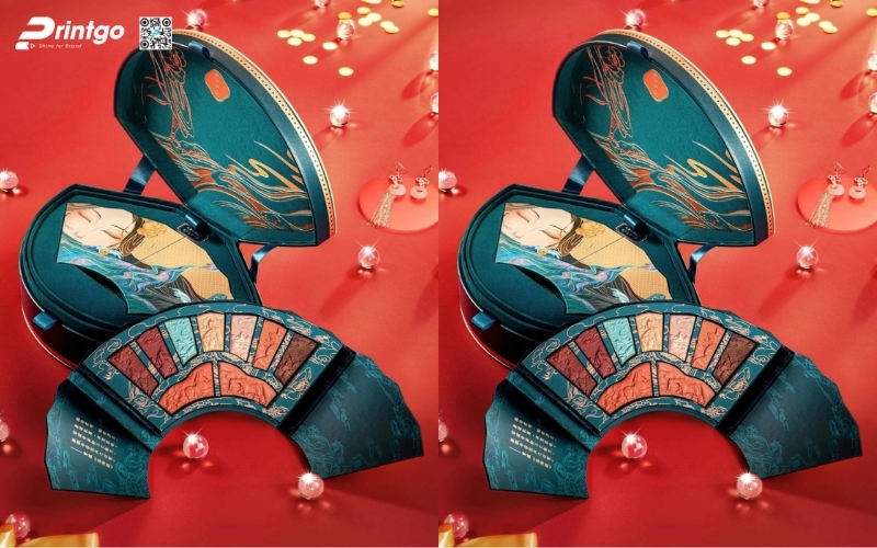 Hộp quà tết độc đáo hình quạt lạ mắt Hộp quà tết độc đáo hình quạt lạ mắt