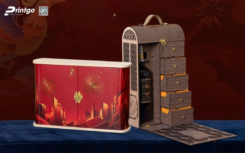 Hộp quà tết độc đáo nhiều ngăn Hộp quà tết độc đáo nhiều ngăn