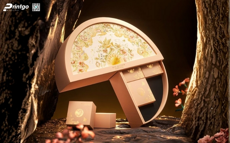 Hộp quà tết độc đáo hình bán nguyệt Hộp quà tết độc đáo hình bán nguyệt