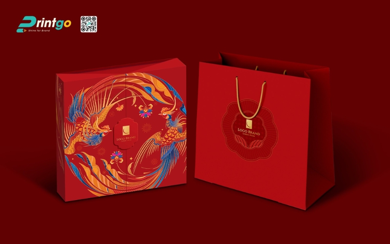 Mẫu hộp quà tết không rượu hình vuông Mẫu hộp quà tết không rượu hình vuông