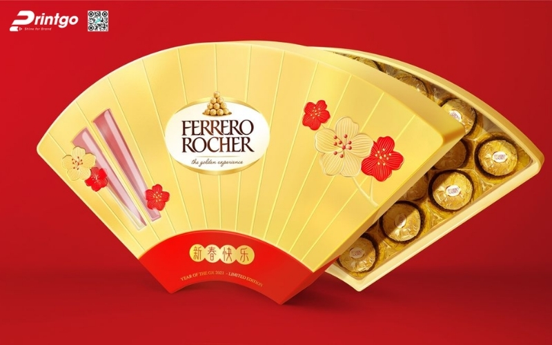 Hộp quà tết độc đáo hình quạt lạ mắt Hộp quà tết độc đáo hình quạt lạ mắt