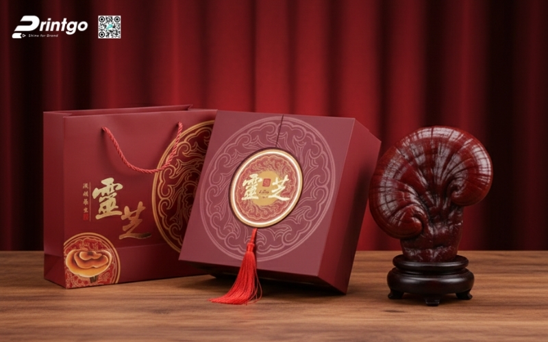 Mẫu hộp quà Tết nấm linh chi cao cấp và sang trọng nhất 2026 Mẫu hộp quà Tết nấm linh chi cao cấp và sang trọng nhất 2026