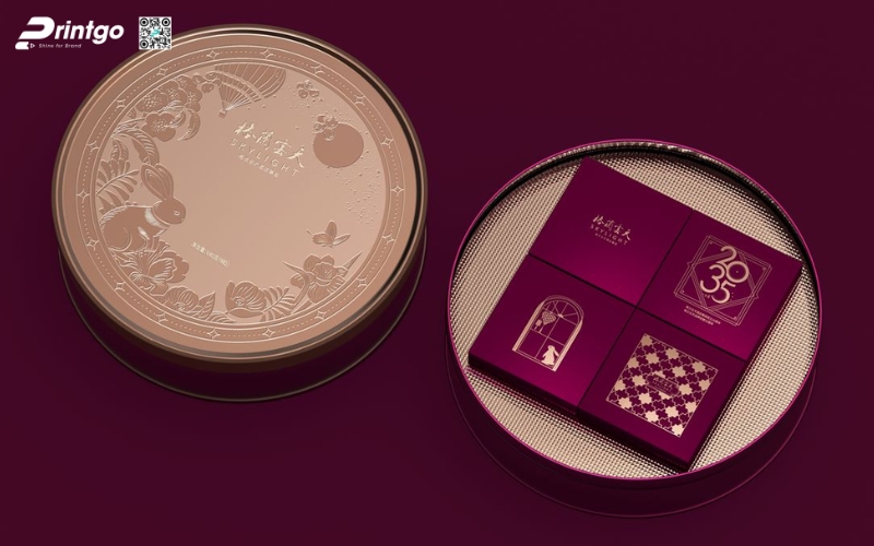 Mẫu hộp quà tết không rượu hình tròn Mẫu hộp quà tết không rượu hình tròn