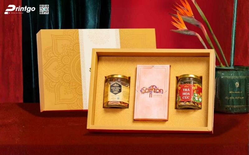 Mẫu hộp quà tết không rượu hình chữ nhật Mẫu hộp quà tết không rượu hình chữ nhật