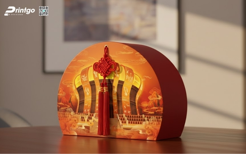 Hộp quà tết độc đáo hình bán nguyệt Hộp quà tết độc đáo hình bán nguyệt