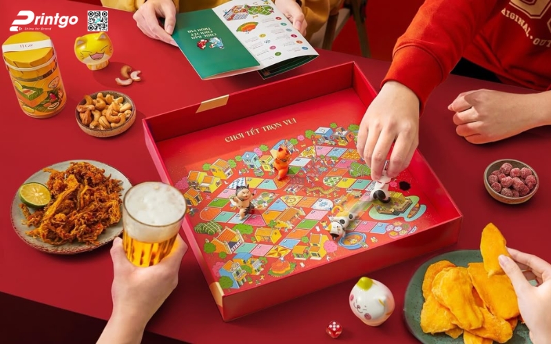 Hộp quà tết độc đáo kèm board game Hộp quà tết độc đáo kèm board game