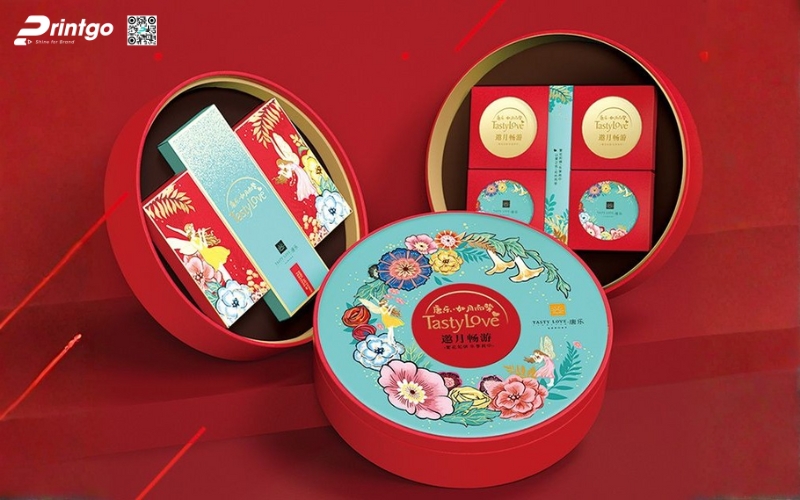 Mẫu hộp quà tết không rượu hình tròn Mẫu hộp quà tết không rượu hình tròn