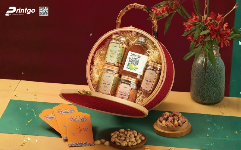 Quy cách của hộp quà tết 6 món thông thường Quy cách của hộp quà tết 6 món thông thường