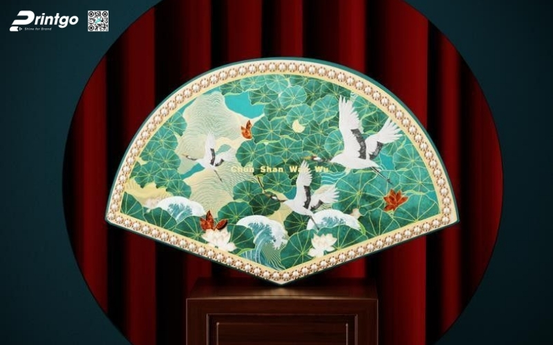 Hộp quà tết độc đáo hình quạt lạ mắt Hộp quà tết độc đáo hình quạt lạ mắt