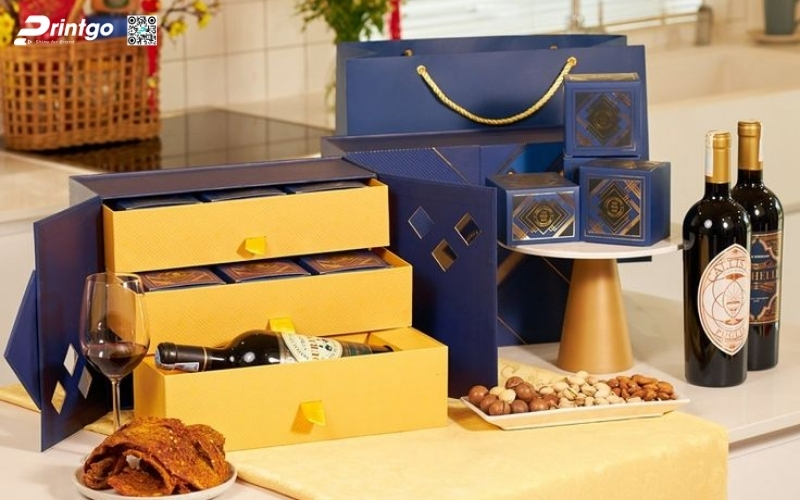 Hộp quà tết độc đáo nhiều ngăn Hộp quà tết độc đáo nhiều ngăn