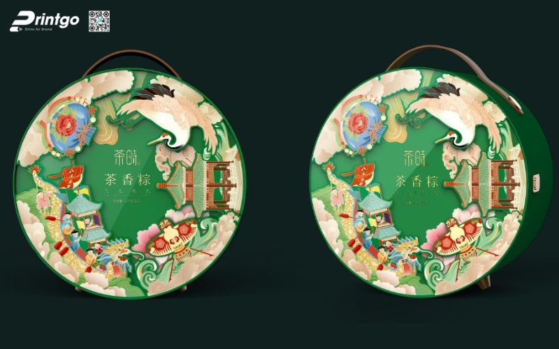 Mẫu hộp quà tết không rượu hình tròn Mẫu hộp quà tết không rượu hình tròn