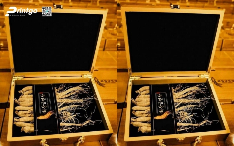 Mẫu hộp quà tết nhân sâm nguyên củ Mẫu hộp quà tết nhân sâm nguyên củ