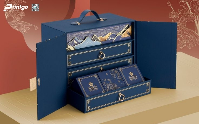 Hộp quà tết độc đáo nhiều ngăn Hộp quà tết độc đáo nhiều ngăn