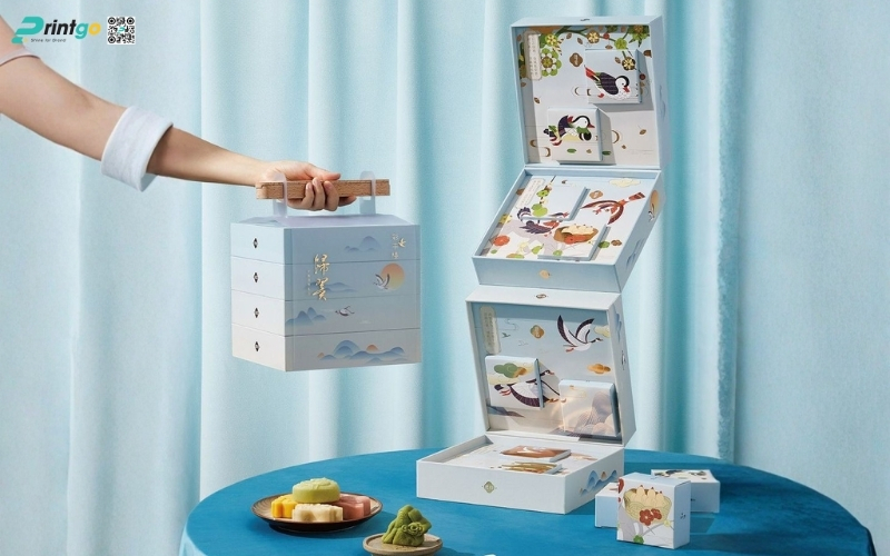 Hộp quà tết độc đáo nhiều ngăn Hộp quà tết độc đáo nhiều ngăn