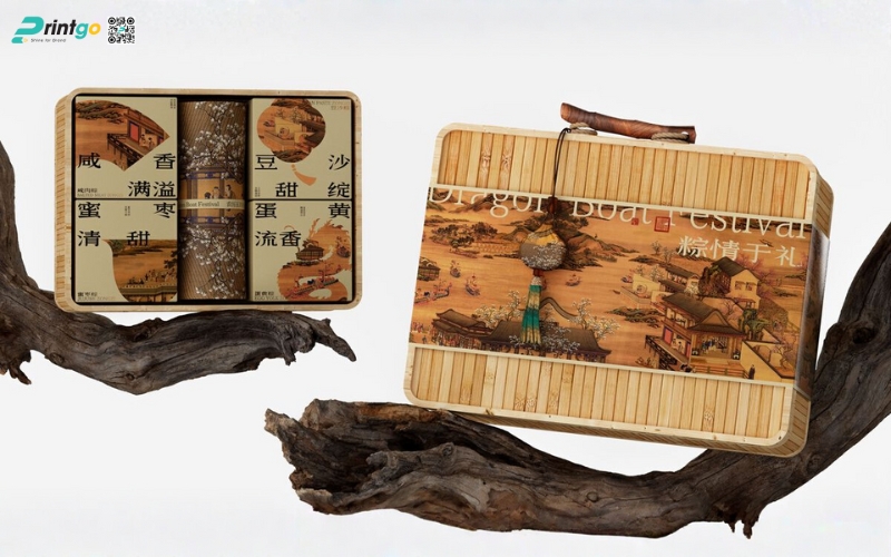 Mẫu hộp quà tết không rượu bằng gỗ Mẫu hộp quà tết không rượu bằng gỗ
