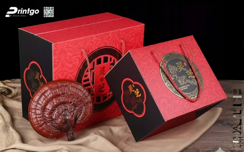 Mẫu hộp quà Tết nấm linh chi cao cấp và sang trọng nhất 2026 Mẫu hộp quà Tết nấm linh chi cao cấp và sang trọng nhất 2026