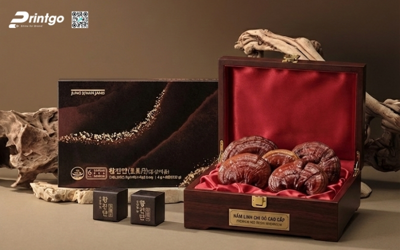 Mẫu hộp quà Tết nấm linh chi cao cấp và sang trọng nhất 2026 Mẫu hộp quà Tết nấm linh chi cao cấp và sang trọng nhất 2026