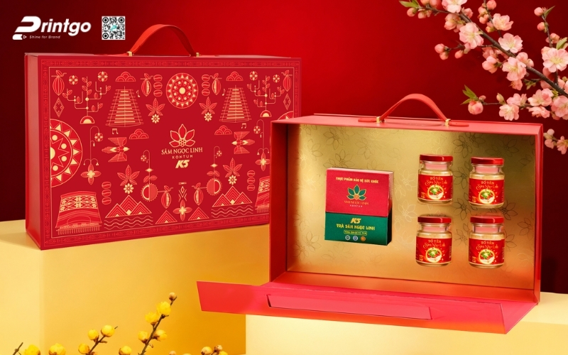 Mẫu hộp quà tết sâm Ngọc Linh Mẫu hộp quà tết sâm Ngọc Linh