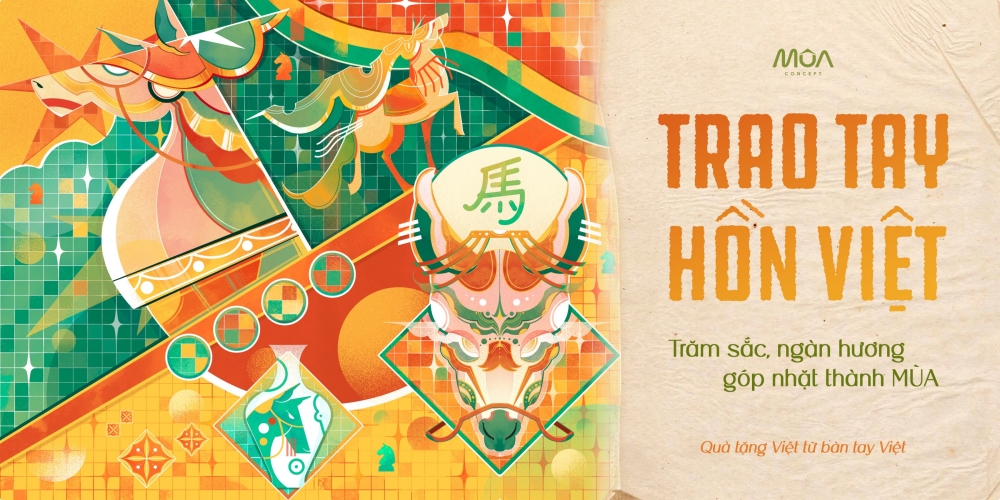 Màu sắc được lựa chọn trong hộp quà tết Sắc Mã