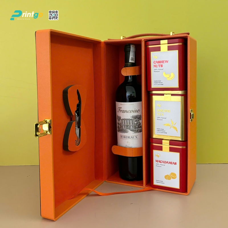 Quà tết tặng sếp với Rượu vang/Whisky kèm hộp quà sang trọng Quà tết tặng sếp với Rượu vang/Whisky kèm hộp quà sang trọng