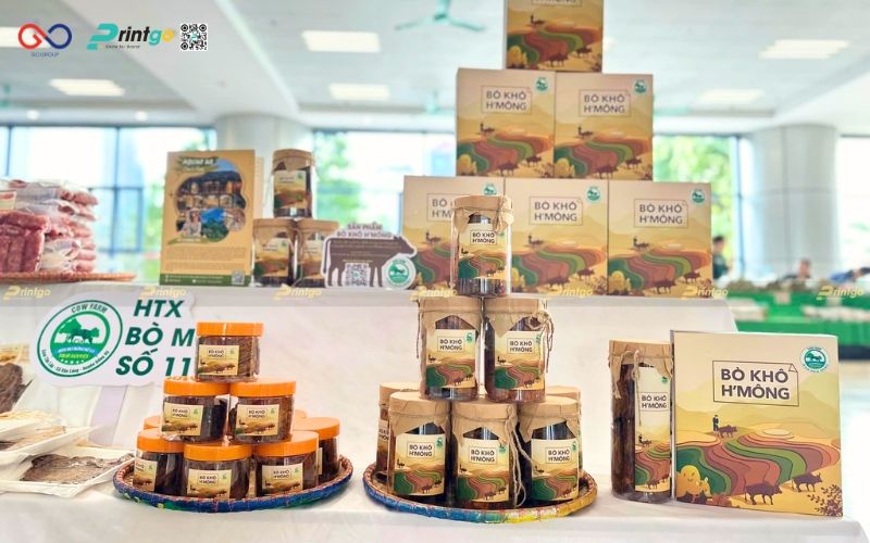 Thiết kế bao bì Bò khô H'Mông chuẩn OCOP Thiết kế bao bì Bò khô H'Mông chuẩn OCOP