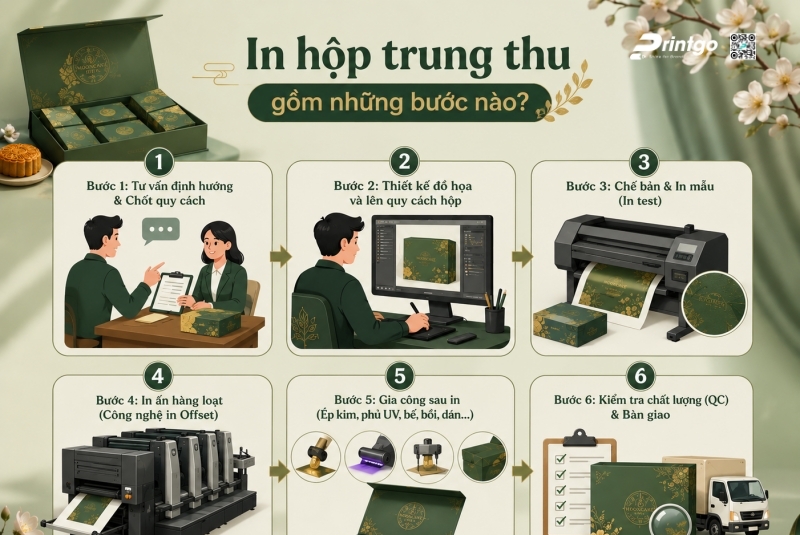 In hộp bánh trung thu gồm những bước nào? Tìm hiểu quy trình sản xuất từ A-Z