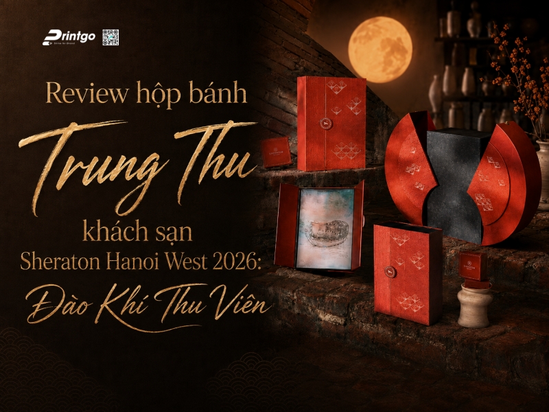 Review hộp bánh Trung thu khách sạn Sheraton Hanoi West 2026: Đào Khí Thu Viên