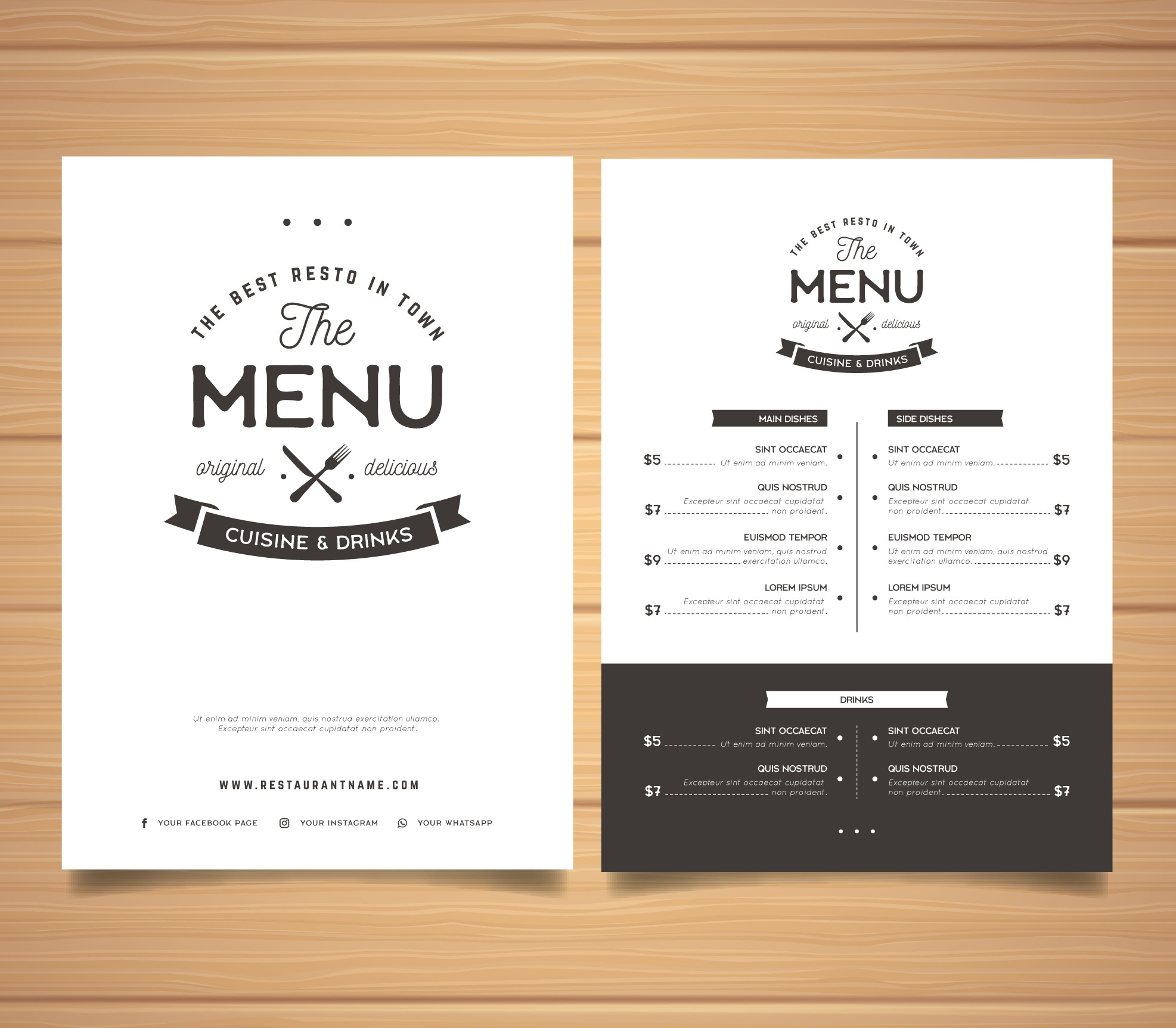 Черное меню ресторана. Дизайнерское меню. Дизайнерское меню для ресторана. Макет меню для кафе. Меню черно белое.