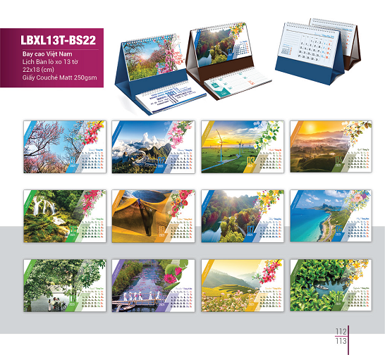 Lịch Bàn lò xo Bay cao Việt Nam