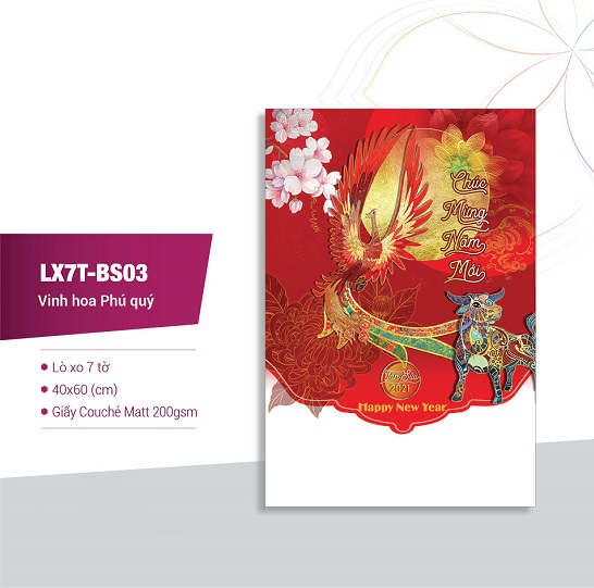 Lịch lò xo 7 tờ Vinh Hoa Phú Quý