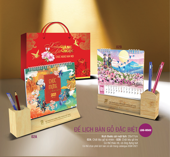 Đế lịch bàn gỗ đặc biệt