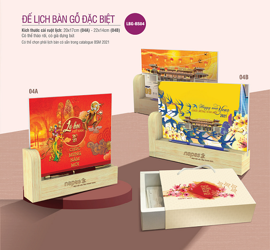 Đế lịch bàn gỗ đặc biệt