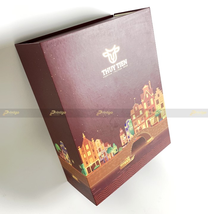 In hộp đựng rượu đôi 